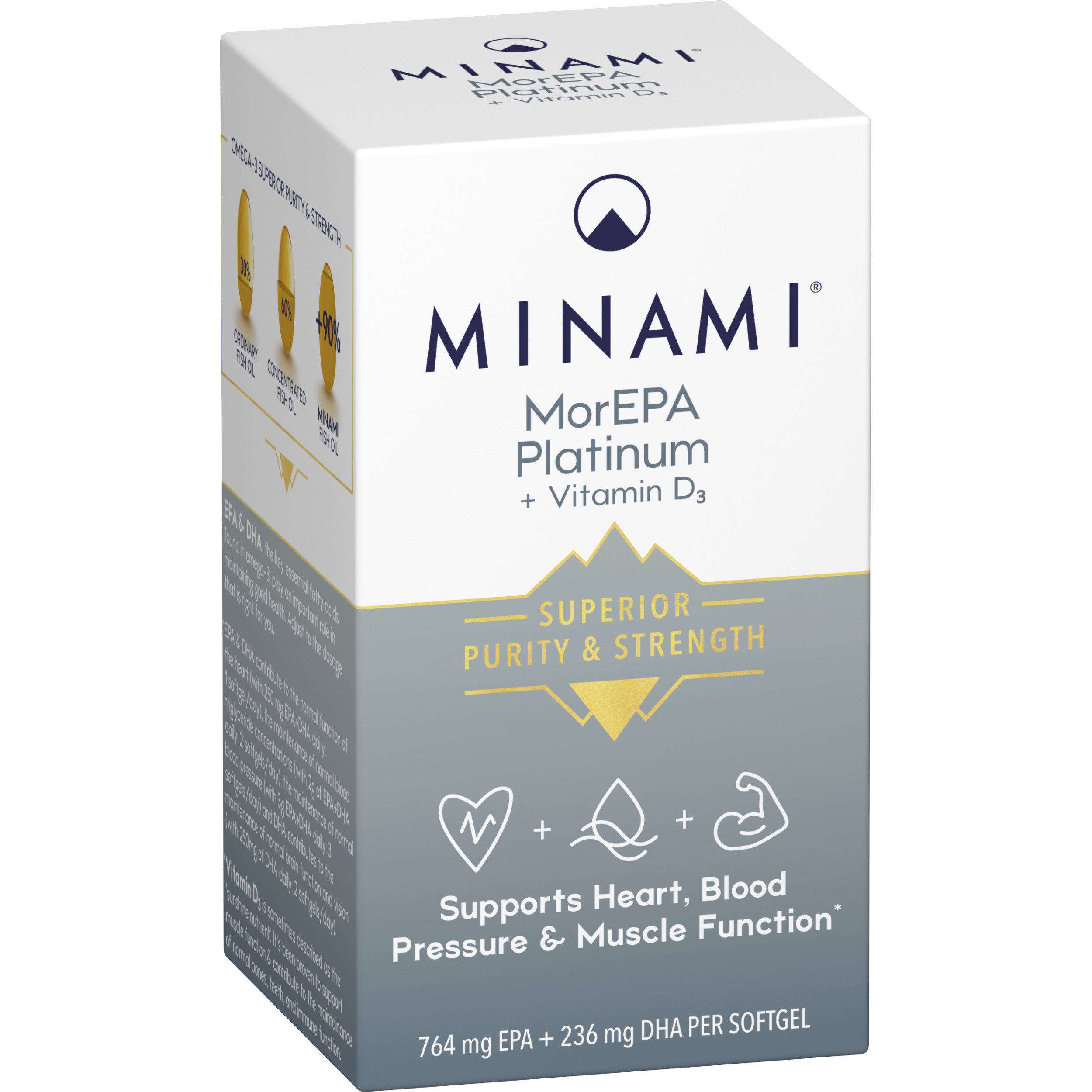 Minami MorEPA Platinum Elite +1000 IU Vitamin D3 60 soft.