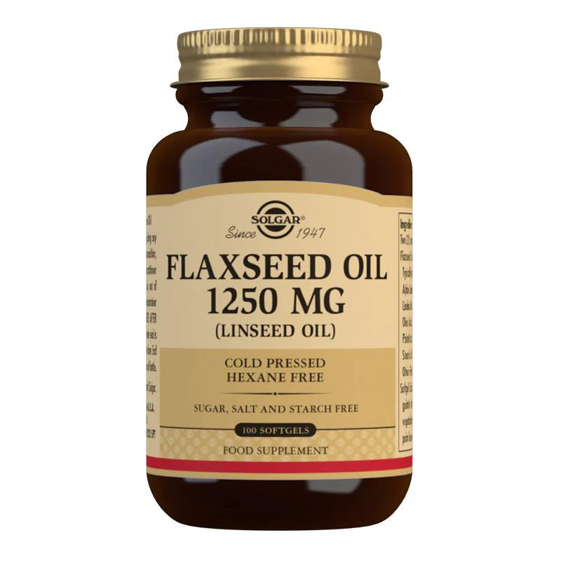 Solgar Flaxseed Oil 1250 mg 100 Softgels