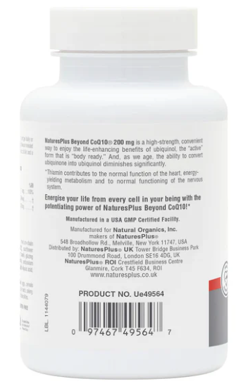 NaturesPlus - Beyond CoQ10 200mg Ubiquinol - 30 softgels - Image 3