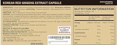 KGC - Korean Red Ginseng Extract Capsule - 150 600mg - Only available in store - Image 5