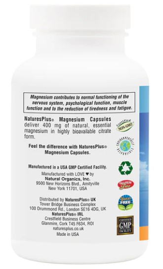 NaturesPlus - Magnesium Citrate - 400mg -120VCaps - Image 2