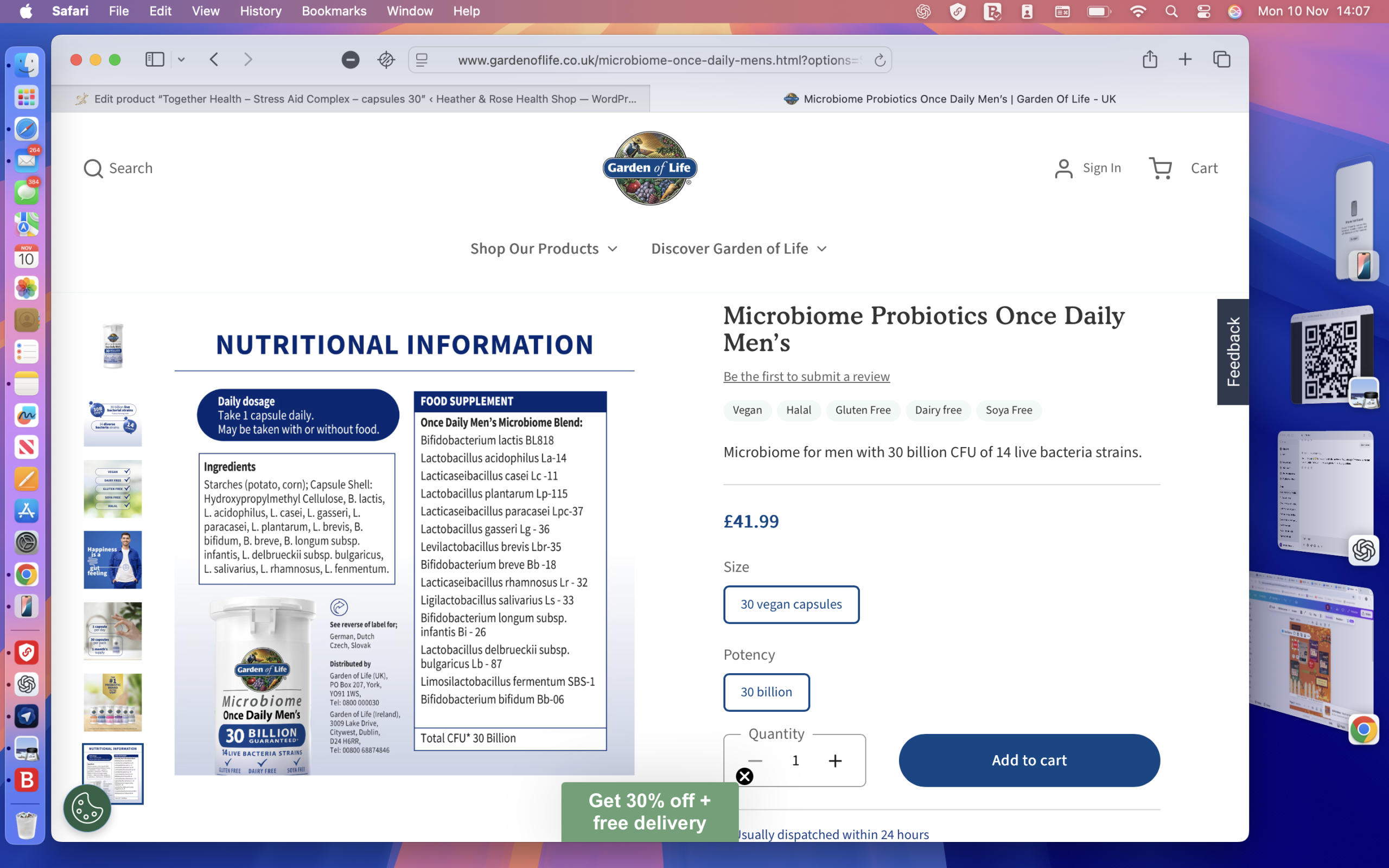 Garden of Life - Microbiome - 10 billion - 1 per day - 30 vcaps - Image 5